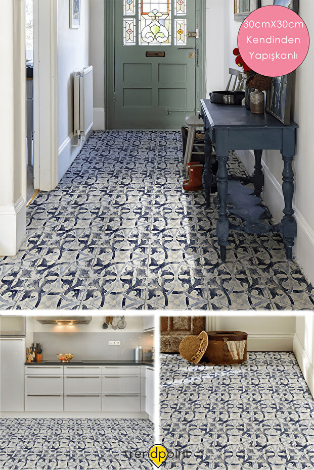 1adet Lvt Zemin Ve Duvar Kaplama Kendinden Yapışkanlı 30cm×30cm Mutfak Banyo Antre - 7