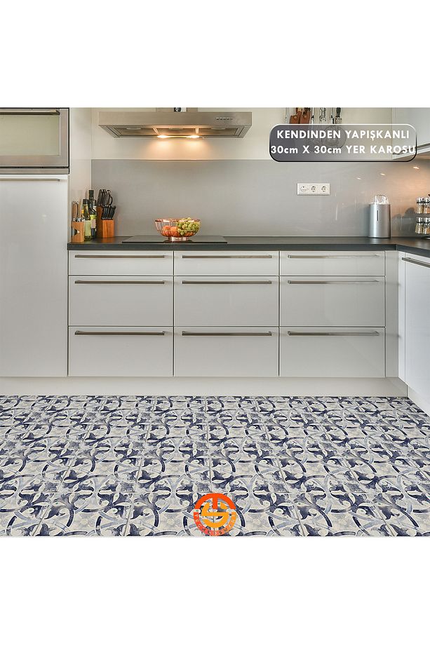 1adet 30cm×30cm Kendinden Yapışkanlı Lvt Zemin Ve Duvar Kaplama Mutfak Banyo Sticker - 3