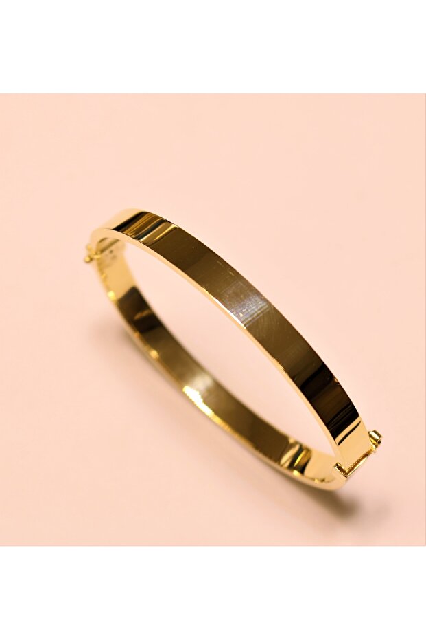 14 Ayar Altın Kelepçe Bilezik - 2