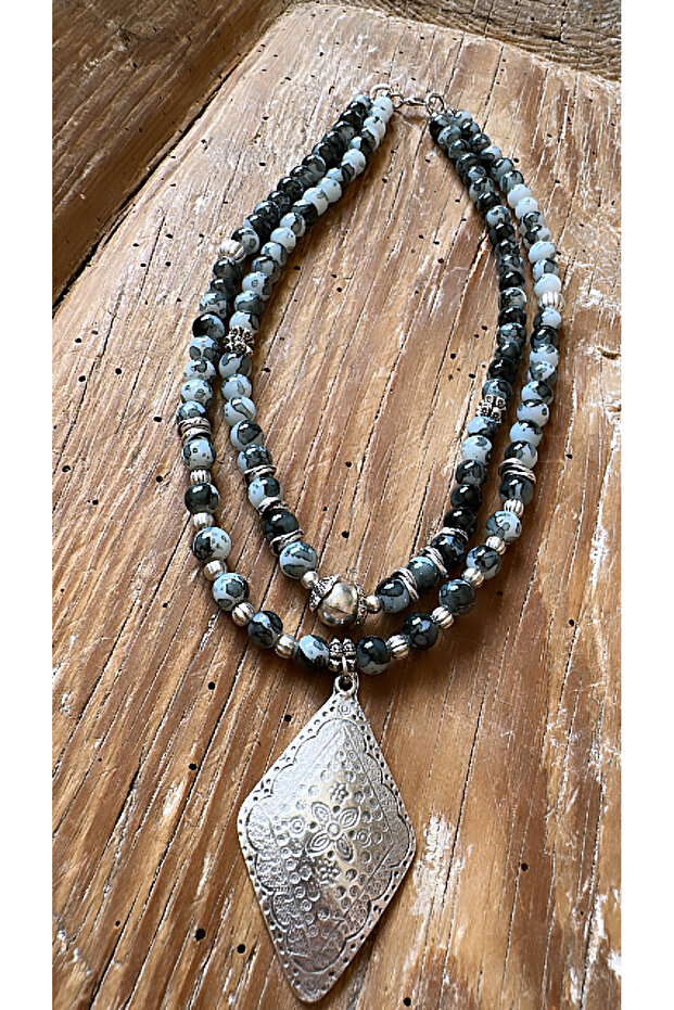 Taş tasarım kolye - 2