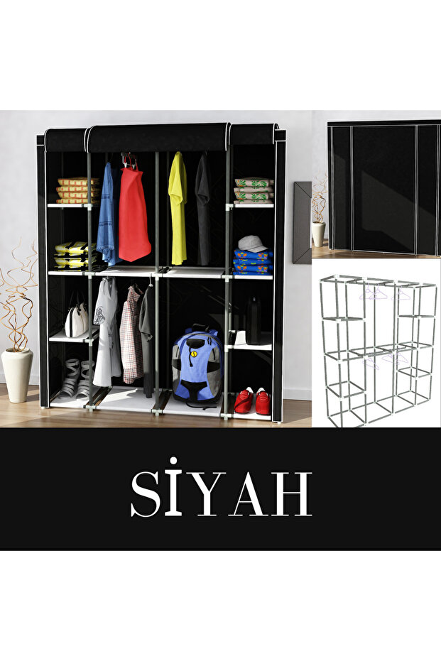 Elit Lüks Bez Dolap Kumaş Gardrop - 1