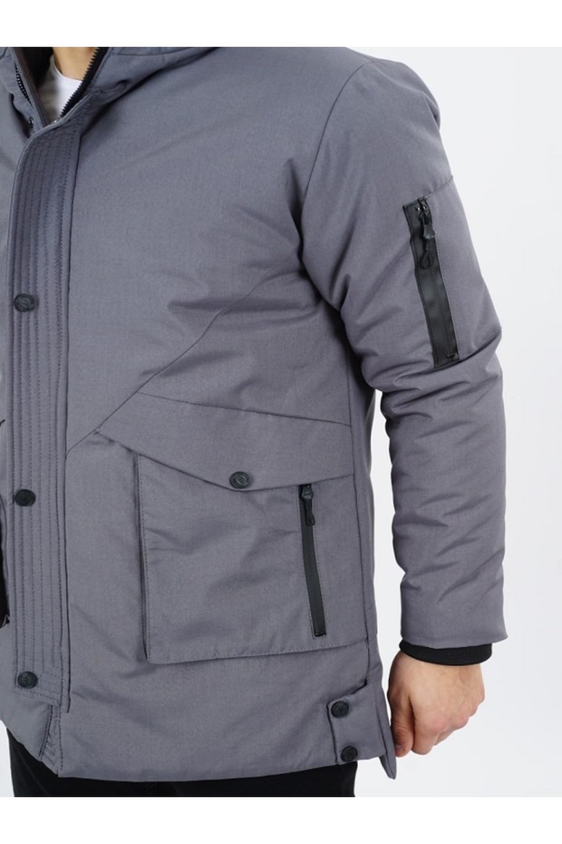 erkek gri mont 3075 - 3