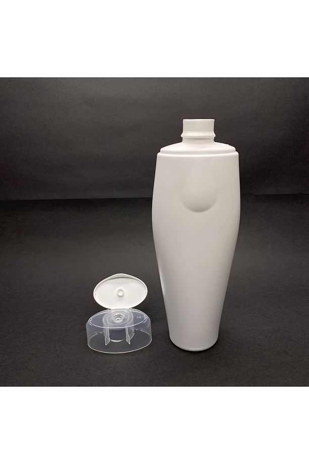 450 CC ŞAMPUAN ŞİŞESİ - BEYAZ - KAPAKLI - 400 ML BOŞ ŞAMPUAN ŞİŞESİ - POLİETİLEN - KOZMETİK AMBALAJ - 2