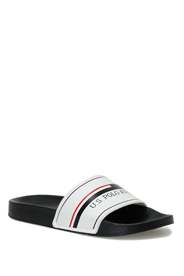 US Polo AssnRuge 3Fx White-Navy Blue Men's Slippers