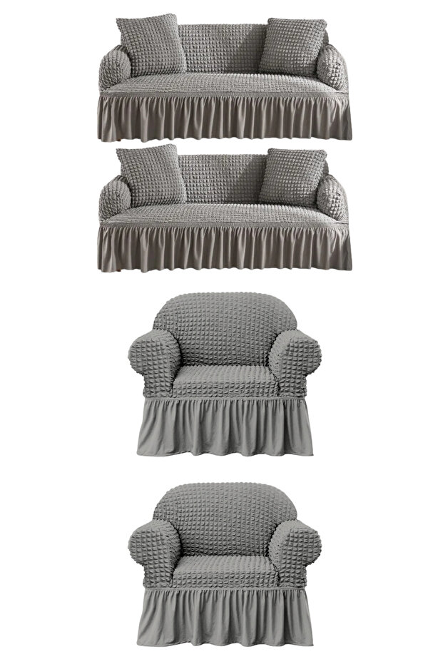 Bürümcük Elastic Sofa Cover Lycra Sofa Cover Two 3 Pieces Two Single Sofa Bed Cover