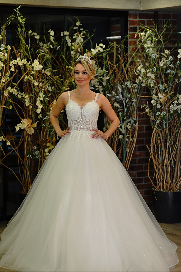 Sade Simli Gelinlik - 2