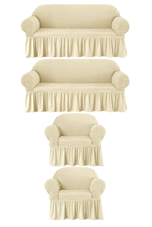 Bürümcük Elastic Sofa Cover Lycra Sofa Cover Two 3 Pieces Two Single Sofa Bed Cover
