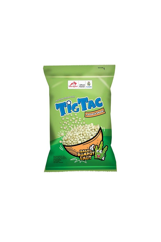 TİCTAC cassava snack rumput laut seaweed flavour 80g 1 paket - 1