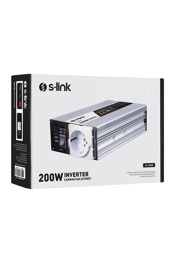 SL-200W 200W DC12V-AC230V İnverter, Çakmaklık Girişini Ev Elektriğine Çevirir - 6