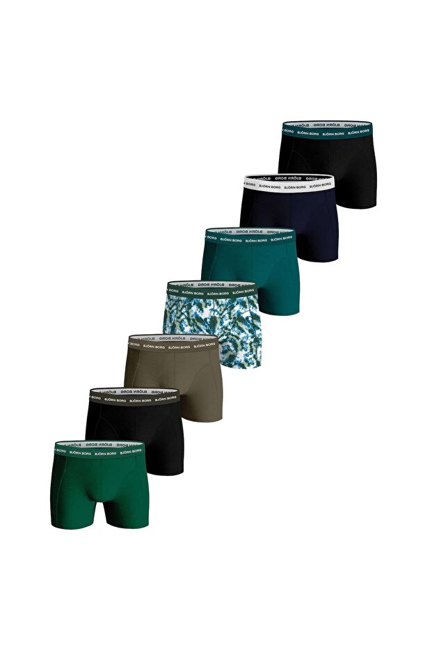 BJÖRN BORG Herren Boxershorts 7er Pack - Cotton Stretch Boxer, Logobund - 1