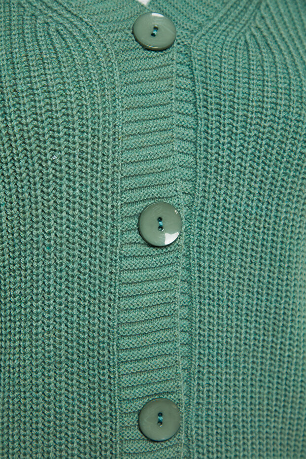 Mint Basic V Yaka Triko Hırka TWOAW24HI00383 - 6