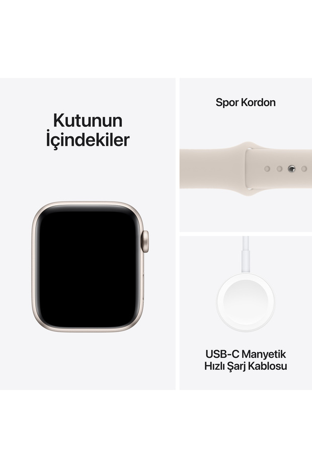 Watch SE GPS 44mm Yıldız Işığı Alüminyum Kasa ve Yıldız Işığı Spor Kordon - S/M - 8