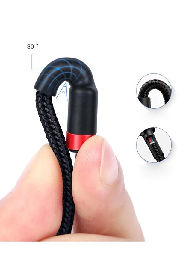 2 Mt Pd2.0 Qc3.0 Type-C to Type-C 60W Şarj Kablo İphone 15 15 Pro Max Şarj Kablosu Örgü Tasar - 5