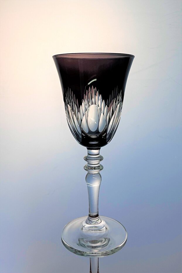 Patentli Tasarım Lismore Renkli Kadeh Bardak 1 Ad. 270cc 20cm - 6