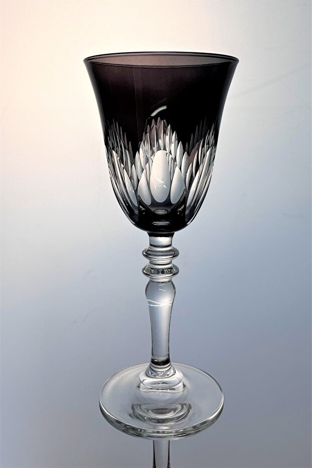 Patentli Tasarım Lismore Renkli Kadeh Bardak 1 Ad. 270cc 20cm - 7