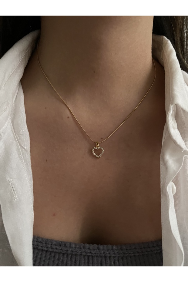 Çelik Kalpli Basic Kolye - 5