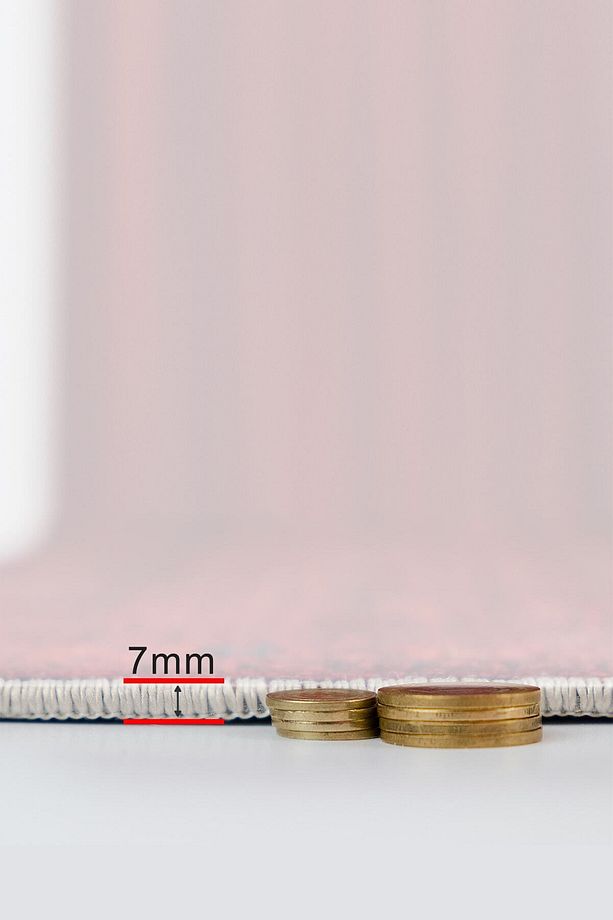 Eskitme Sarı Dijital Baskı Kaydırmaz İnce Yıkanabilir Halı - 4