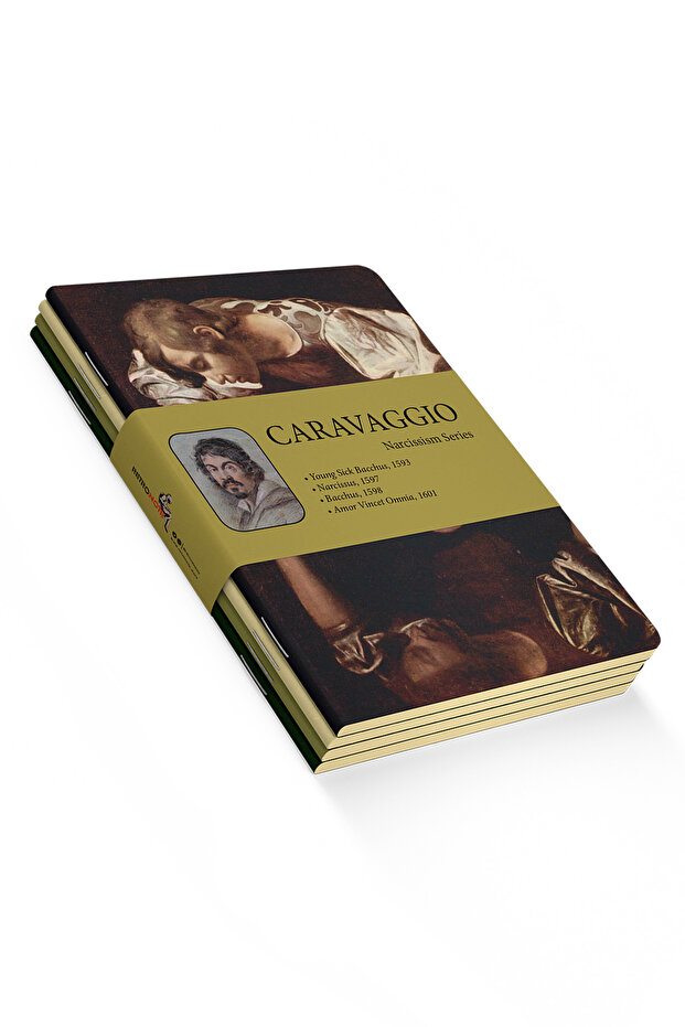Caravaggio Set of 4 Notebooks 1 - Narcissism Series - Unlined - 64 Pages - 14x21cm