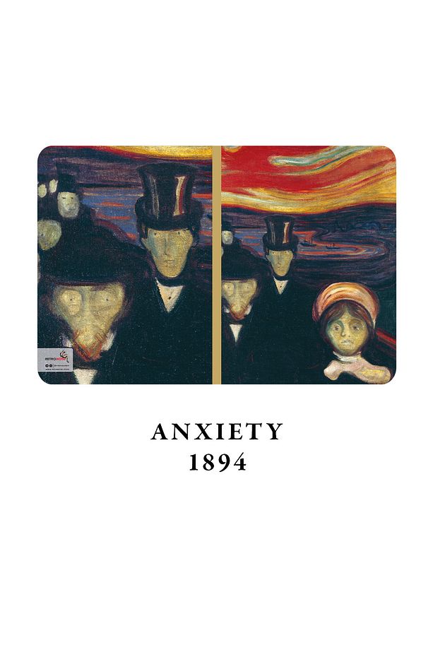 Edward Munch 4'lü Defter Seti - Anxiety Series - Çizgisiz - 64 Sayfa - 14x21cm - 4