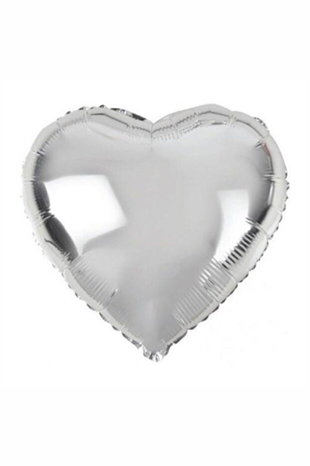 Heart Foil Party Celebration Balloon 10 Pieces 45 CmSilver
