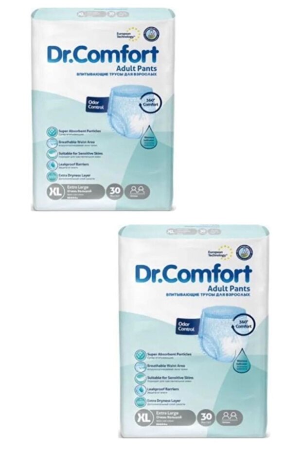 Absorbent Panties XL 2 Pack of 30 Patient Diapers