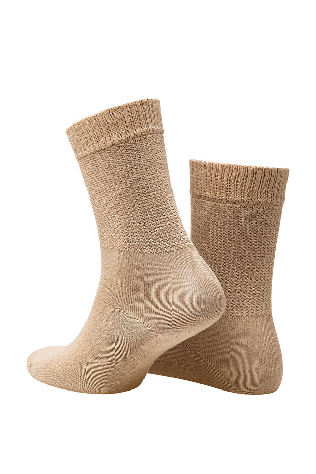 جوارب طويلة مريحة مكونة من قطعتين باللون البيج - 4