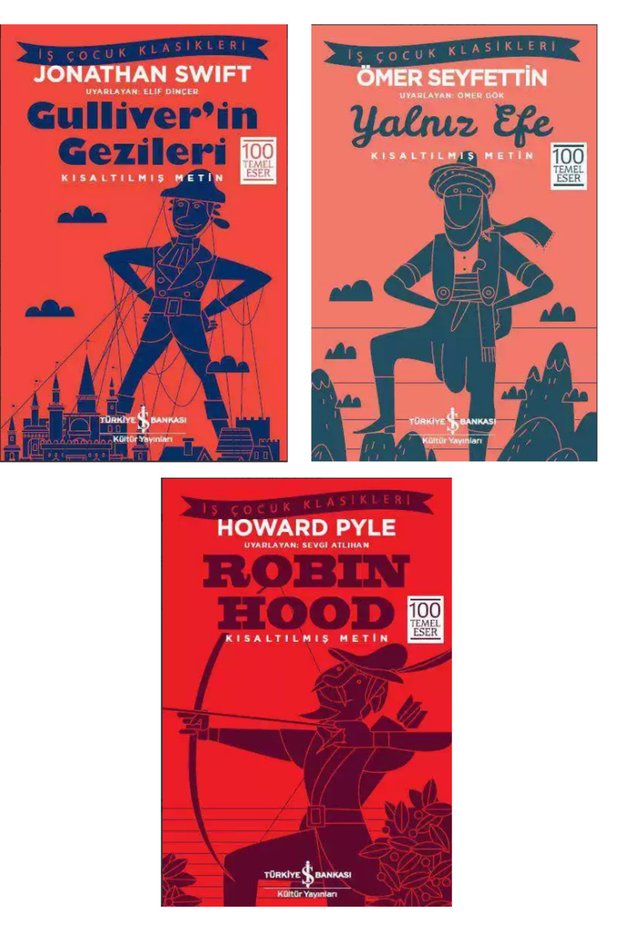 Story Set for Ages 9-13 / Yalnız Efe - Gulliver'in Gezileri - Robin Hood