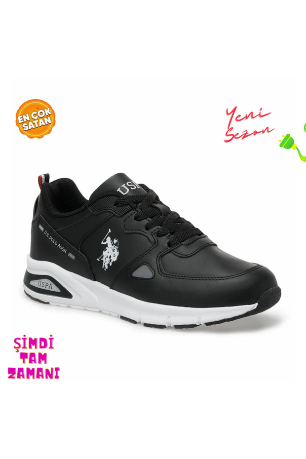 US Polo AssnOrthopedic Vance Wmn Unisex White - Black Casual Sneakers