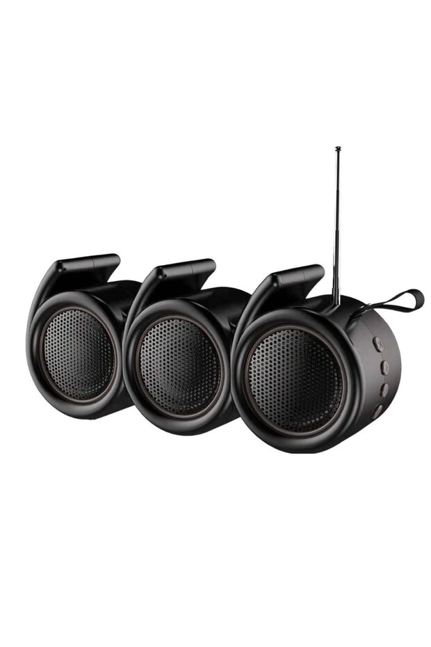 666SRGB Solar Güneş Enerji FM Radyo Rgb Ledli Bluetooth Hoparlör - 1