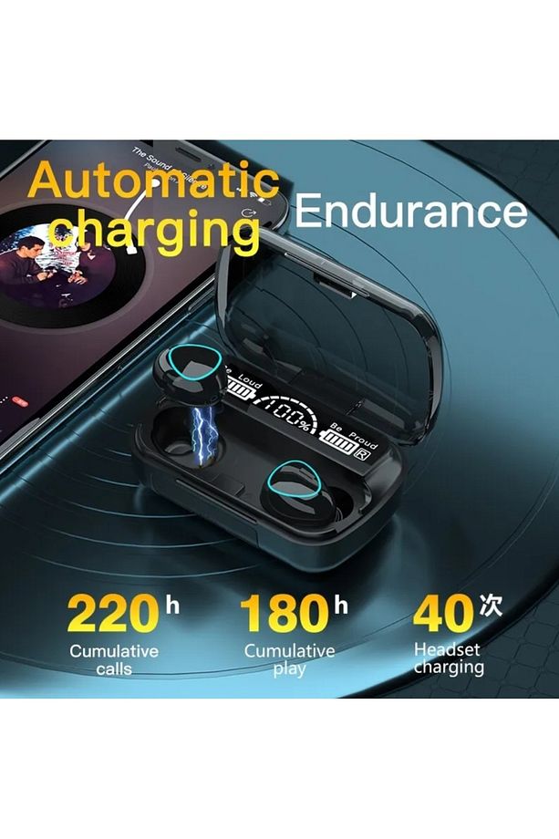NEWEST M10 Tws 5.1 Bluetooth Kablosuz Su Geçirmez Kulaklık - 6