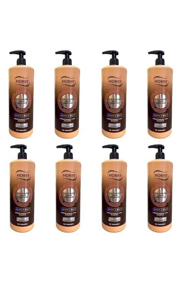 Hooby Keratin & Biotin Tuzsuz Şampuan 1000 ML X 8 Adet - 1