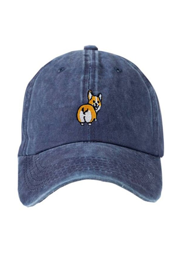 Puppy Patterned Washable Baseball Cap - 1