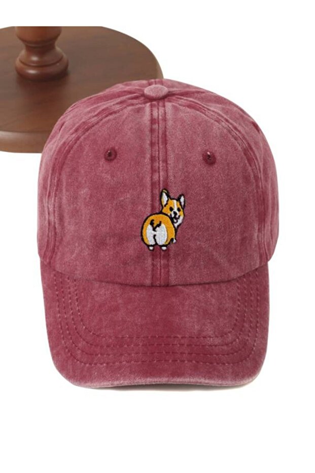 Puppy Patterned Washable Baseball Cap - 1