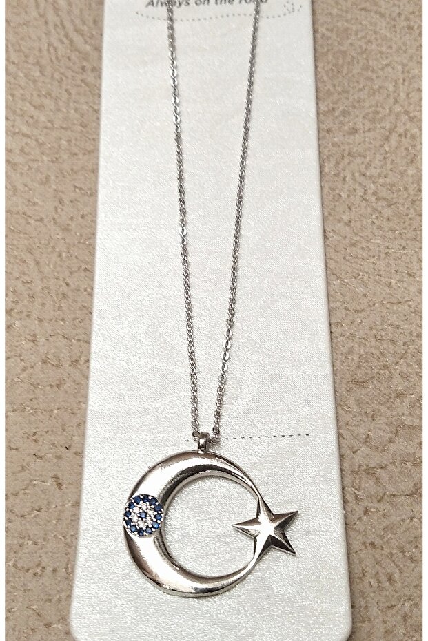 Evil Eye Moon Star Necklace
