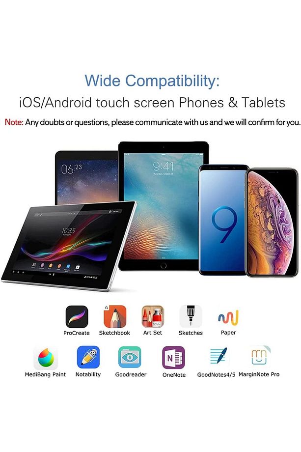 Xiaomi Mi Pad 5 Uyumlu Tablet Kalemi Kapasitif Şarjlı Universal Tablet Kalemi - 5