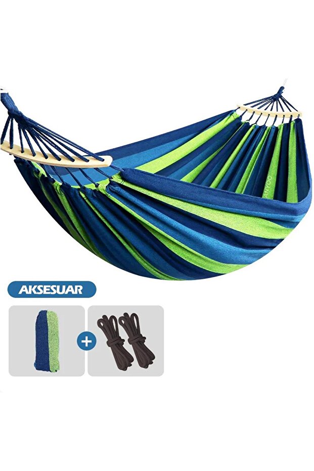 Tree Bed Lightweight Canvas Hamak Mavi - 2