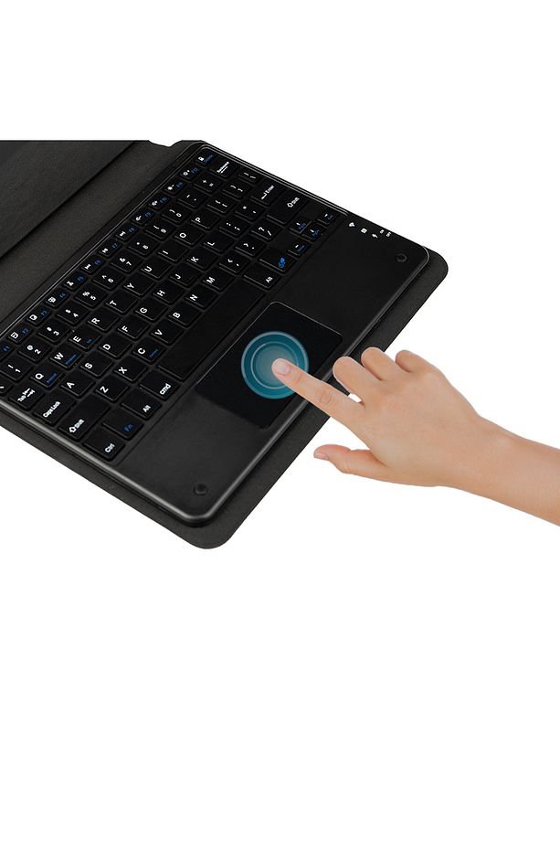 Samsung Galaxy Tab S8 PLUS 12.4” X800 Klavyeli Kılıf Touch Pad Yatay Standlı Kalemlikli - 5