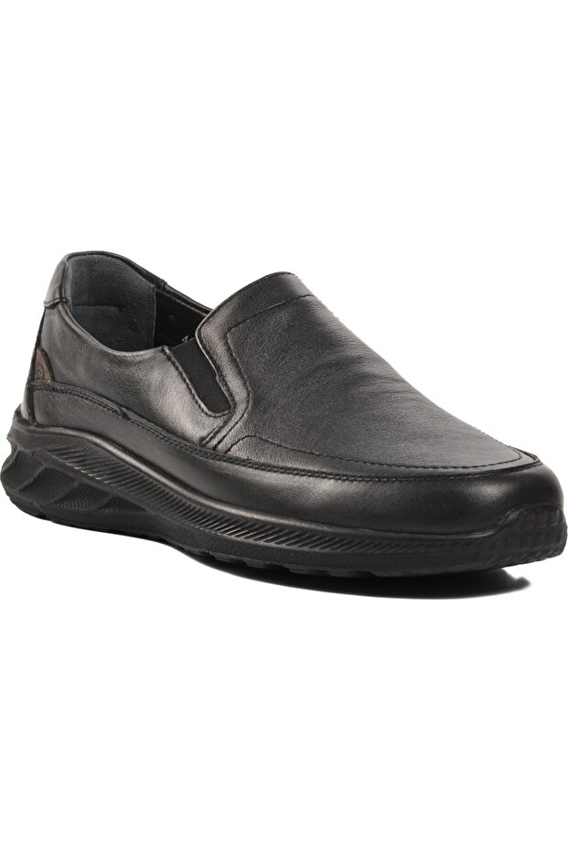 46510 Jons-G Genuine Leather Comfort Men's Shoes Black