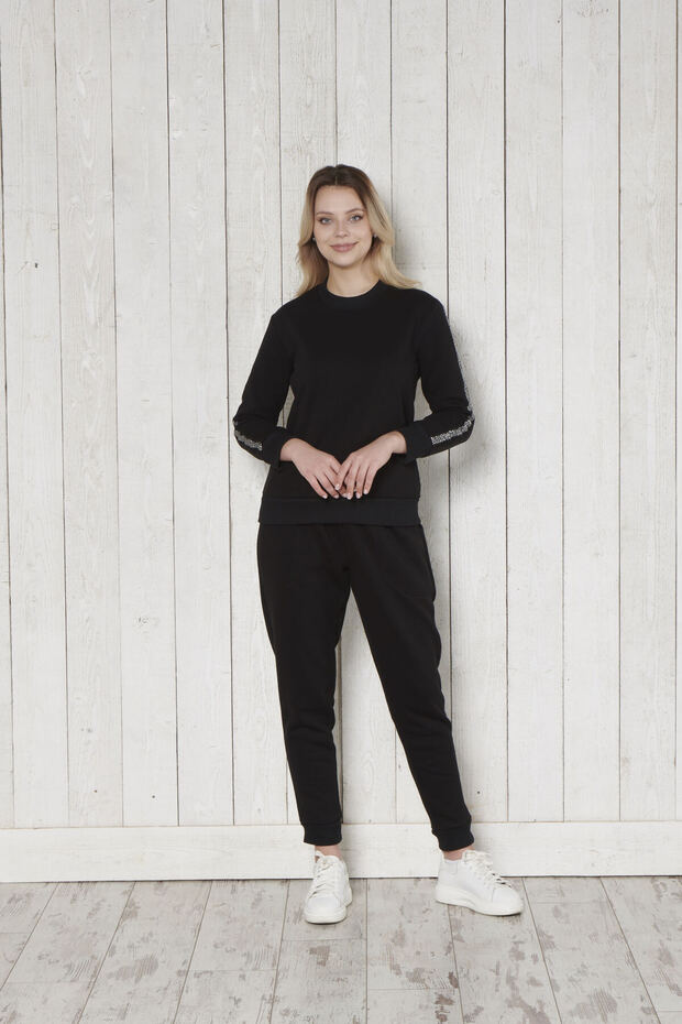 طقم بدلة رياضية نسائية بثلاثة خيوط - 2