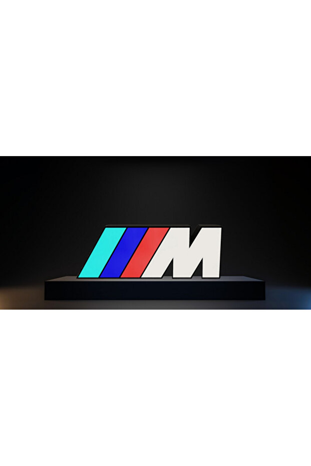 Bmw m logo led lamba - masa lambası - 1