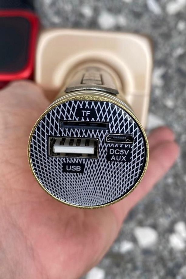 Yüksek Ses Mikrofon Kaliteli Kraroke Bluetooth Hoparlör Fm Radyo Aux Usb Girişli - 4