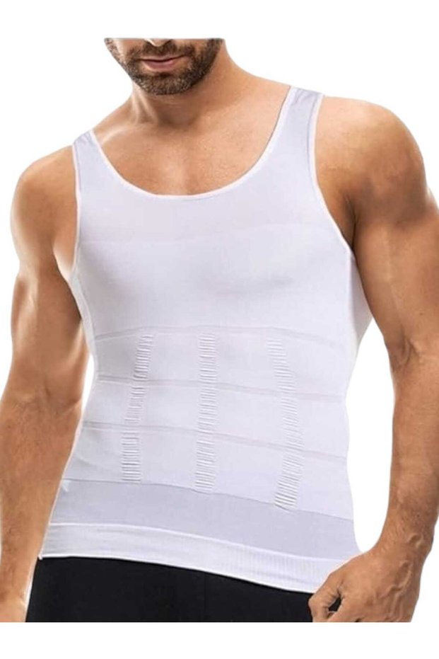 Men's Body Shaper Chest and Belly Shaper Firming Breathable Athlete Corset