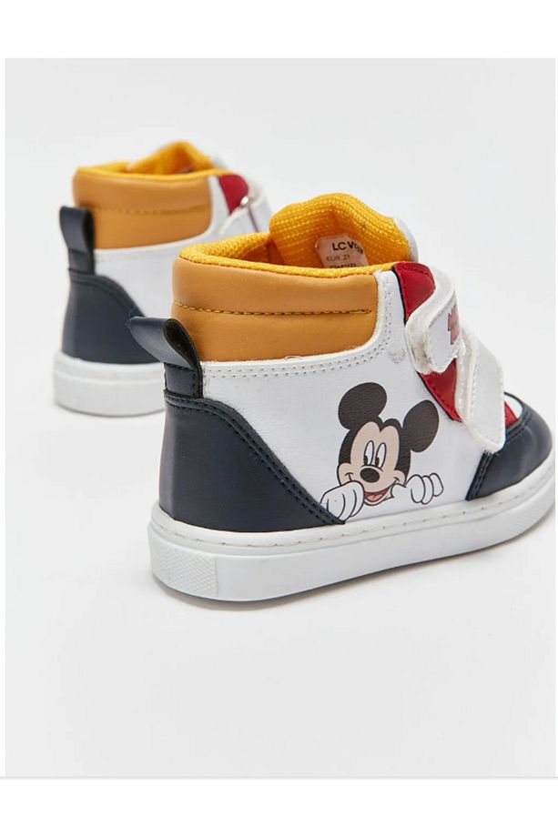 LCW STEPS Mickey Mouse Lisanslı Cırt Cırtlı Erkek Bebek Bot - 4