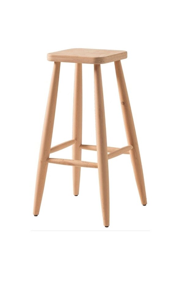 Ahşap Tabure Ham Kare 70 cm - 1