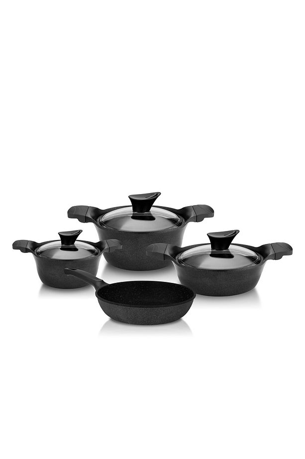 Dn 20028 7pcs Döküm Tencere Seti(18-24-26CM)tava 26 Cm Dir - 1