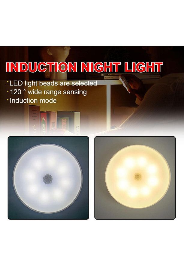 2 Renk 5 Modlu Beyaz Ve Gün Işığı Hareket Sensörlü Type-c Girişli Led Lamba - 3