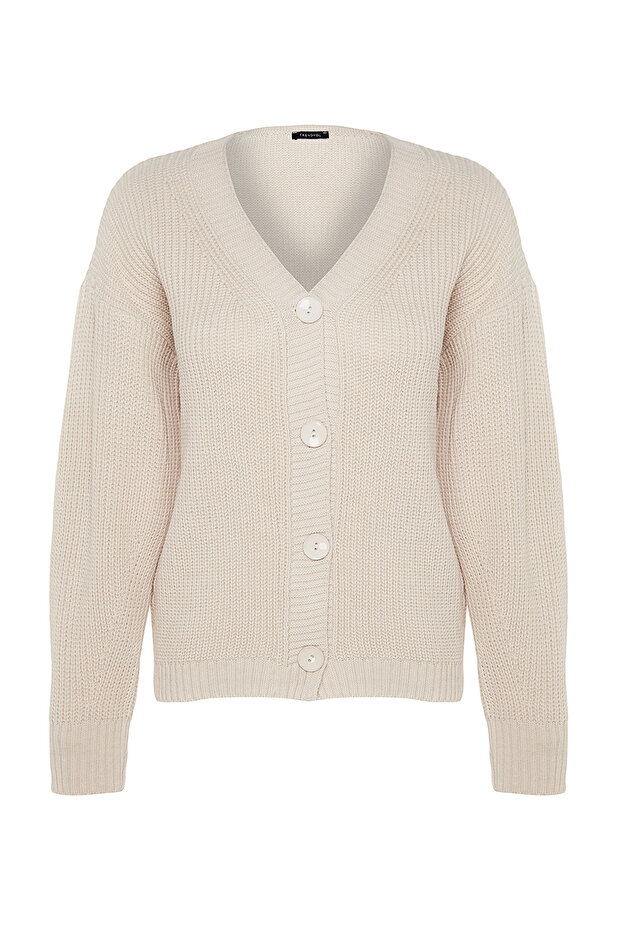 Taş Basic V Yaka Triko Hırka TWOAW24HI00383 - 6