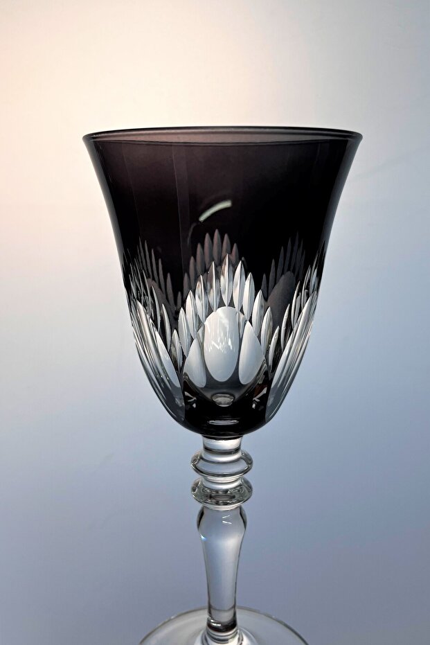 Patentli Tasarım Lismore Renkli Kadeh Bardak 1 Ad. 270cc 20cm - 3