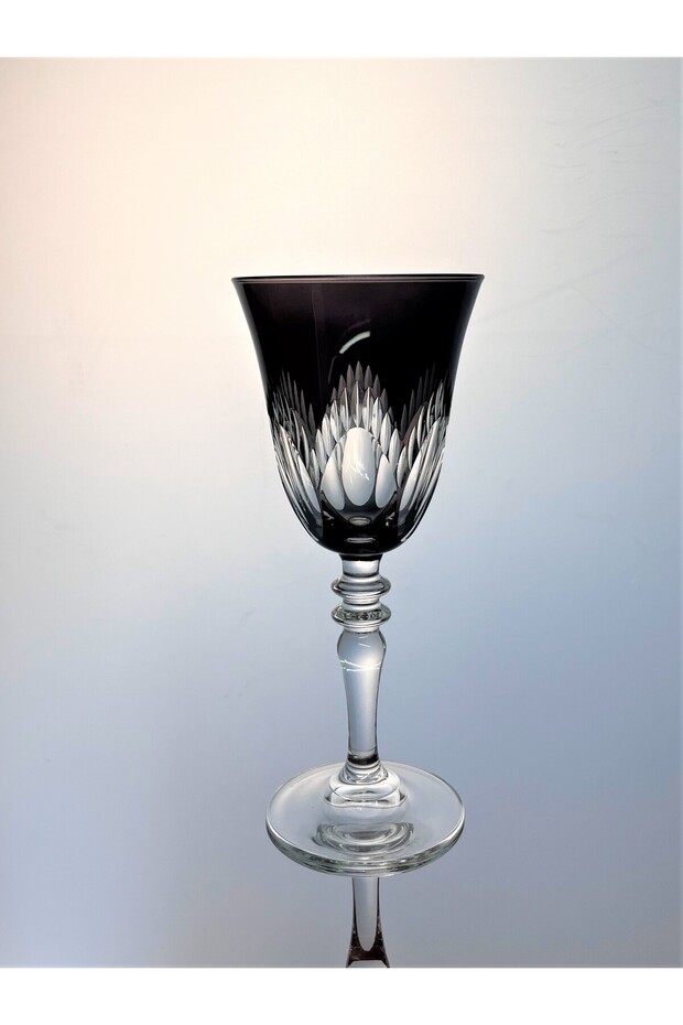 Patentli Tasarım Lismore Renkli Kadeh Bardak 1 Ad. 270cc 20cm - 4