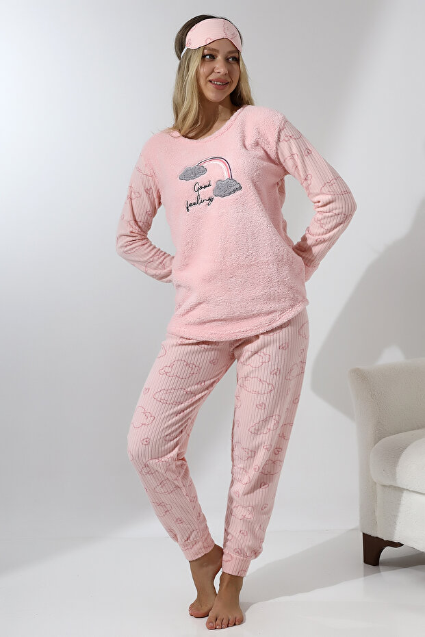 5010 Plush Welsoft Fleece Winter Soft Women's Pajama Set